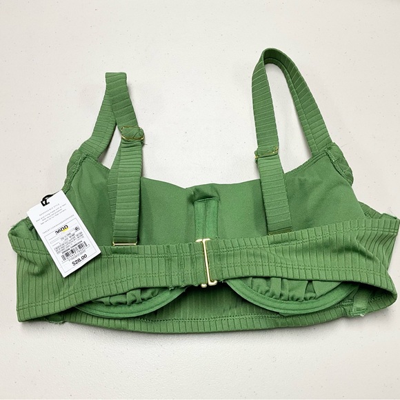 Green Ribbed Bikini Top - Picture 3 of 6